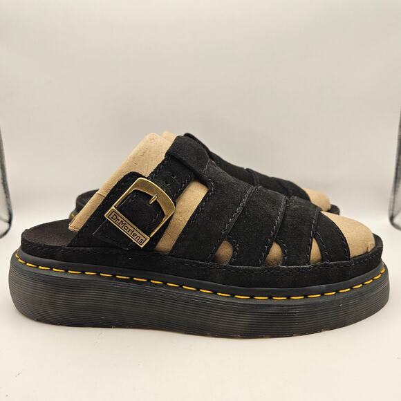 DR MARTENS MEN\'S 9 MAXXY SLIDE SUPER SOFT SUEDE AGED BUCKLE NWOB main image 5